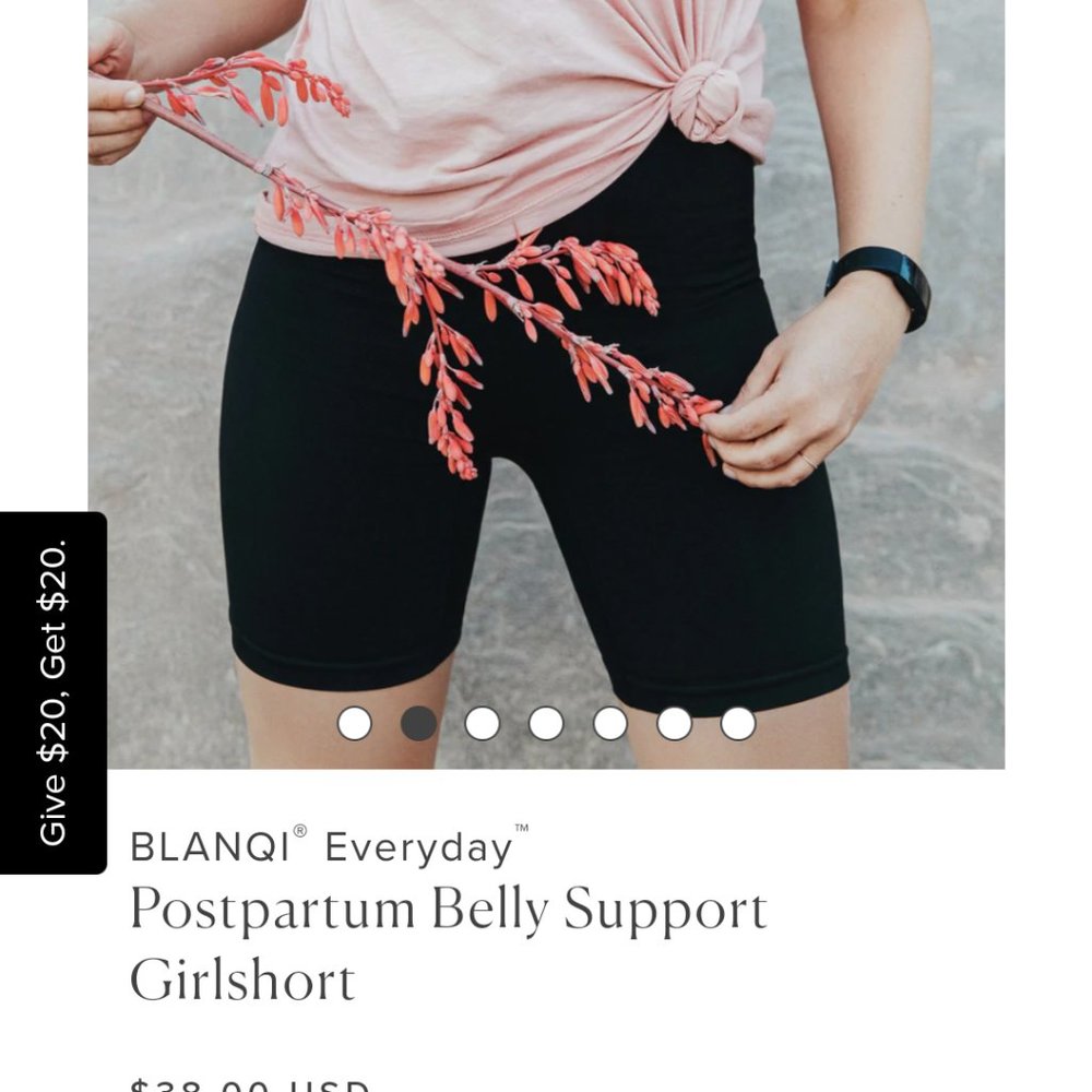 2 pair Blanqi postpartum support girl shorts size M